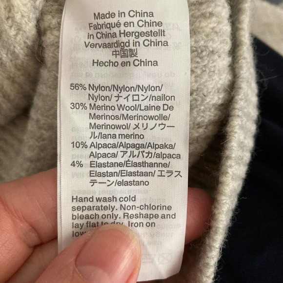 J Crew Cardigan Womens Sz M Gray Merino Wool Alpaca Sweater Rhinestone Buttons - Picture 7 of 10